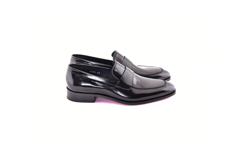 C000210-7425 Formal Loafer-Black Luxe leather