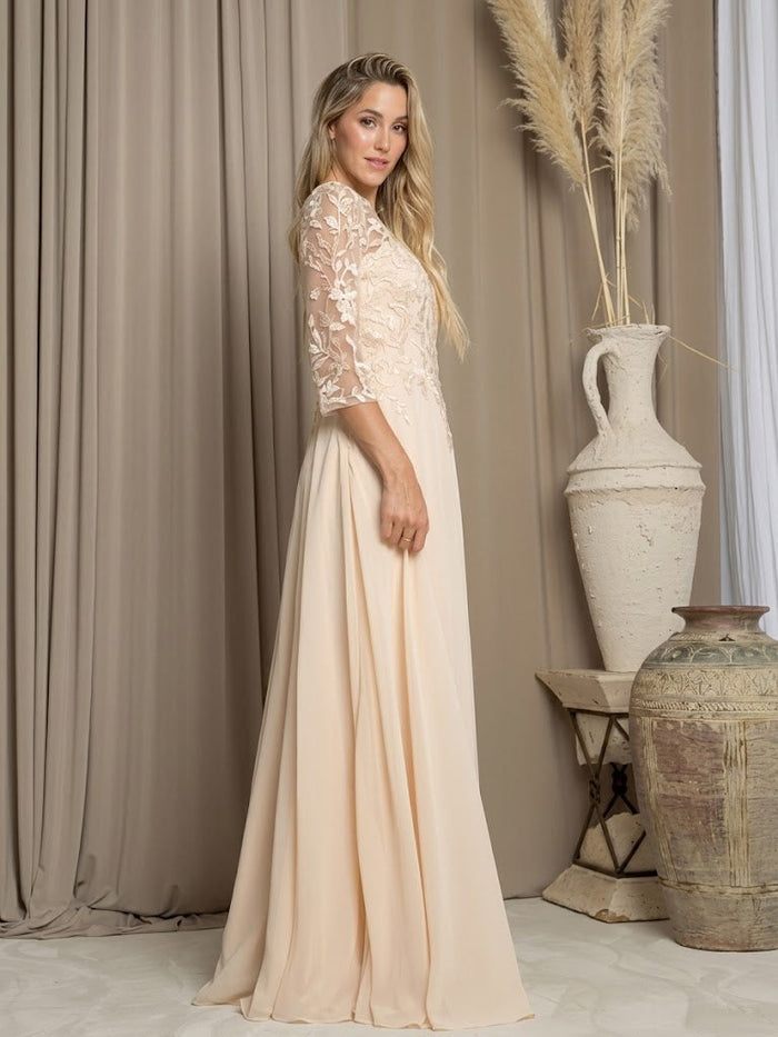 Eva USA 5258 Long A-Line Mother of the Bride Formal Dress