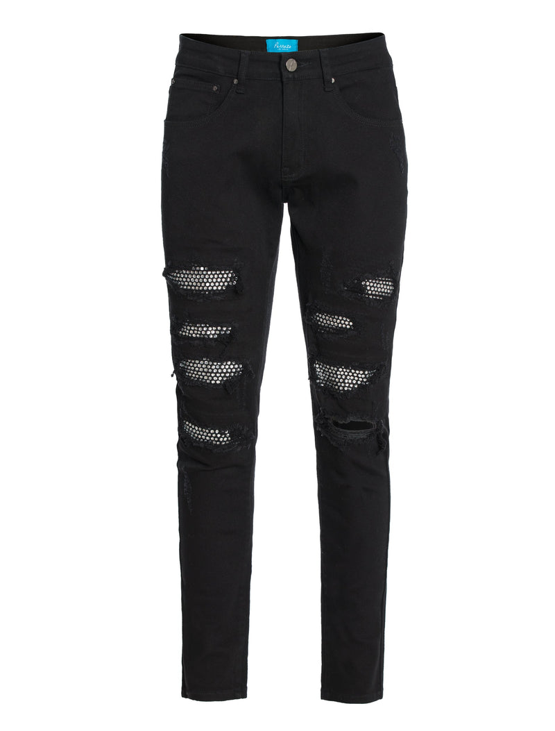 PX Denim Jean with Crystal Patchs