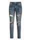 PX Jean with Quilted pleather patches in In Indigo