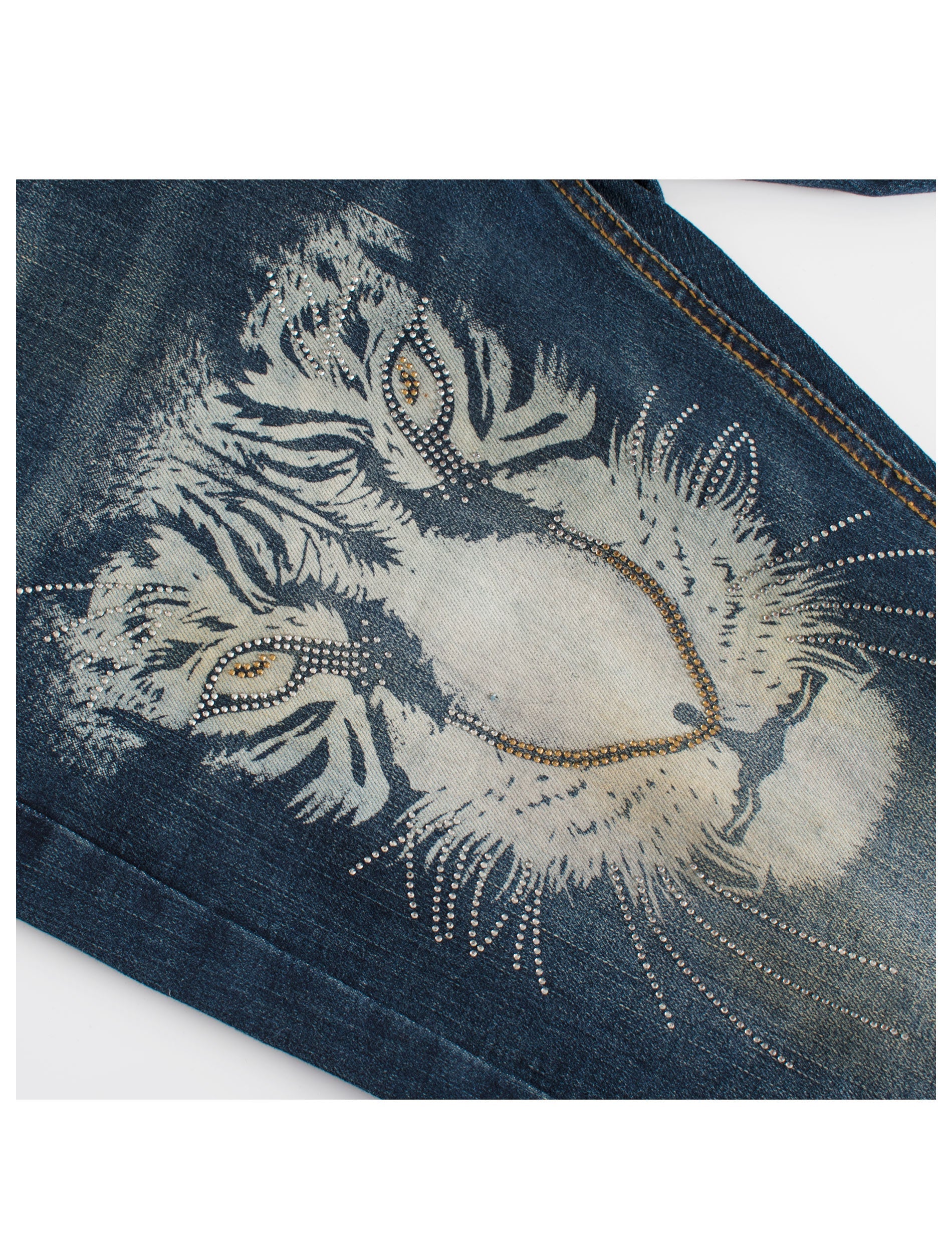 Tigger Motif on Skinny Blue denim