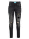 PX Jean with Python snake skin knee patch