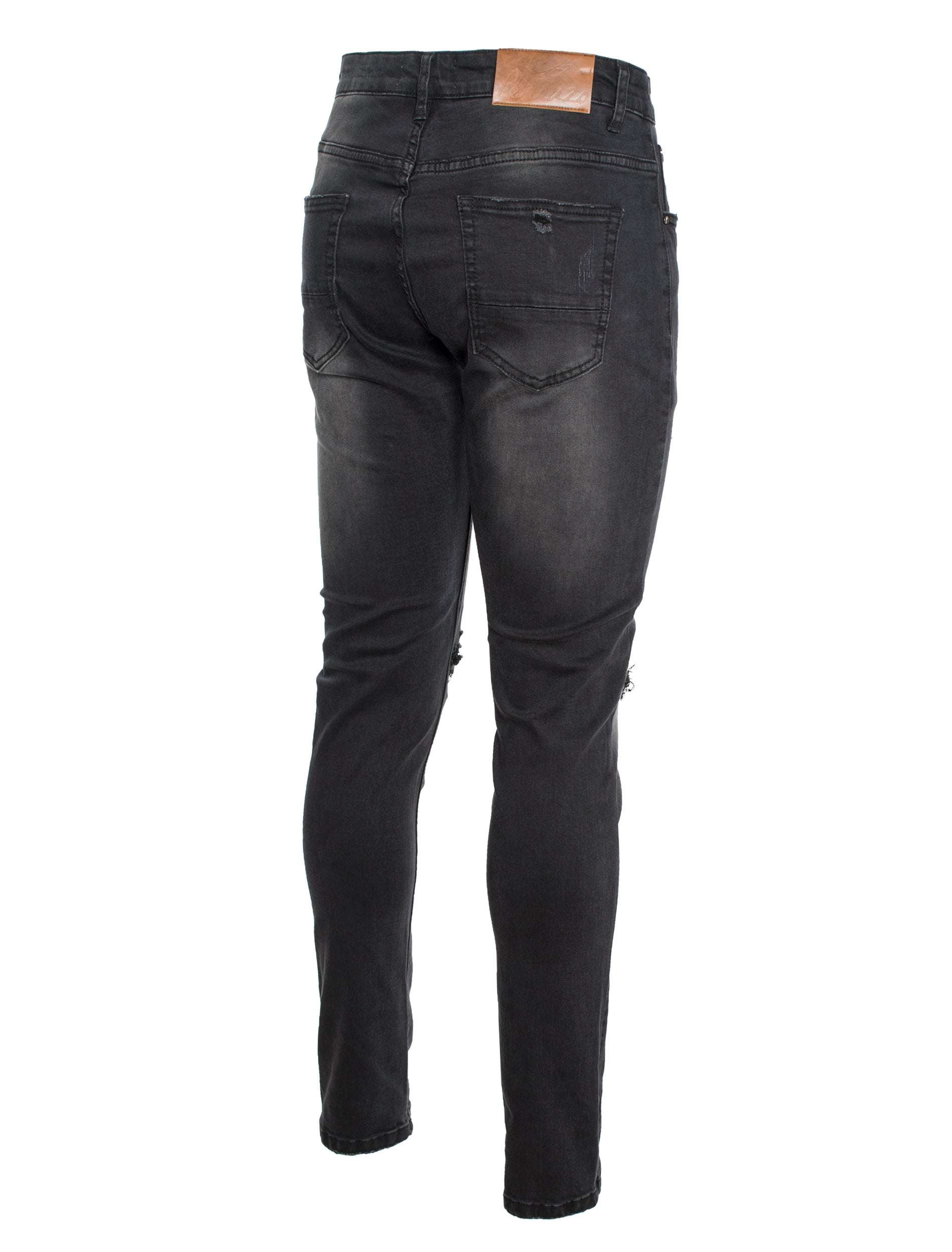 PX Jean with Python snake skin knee patch