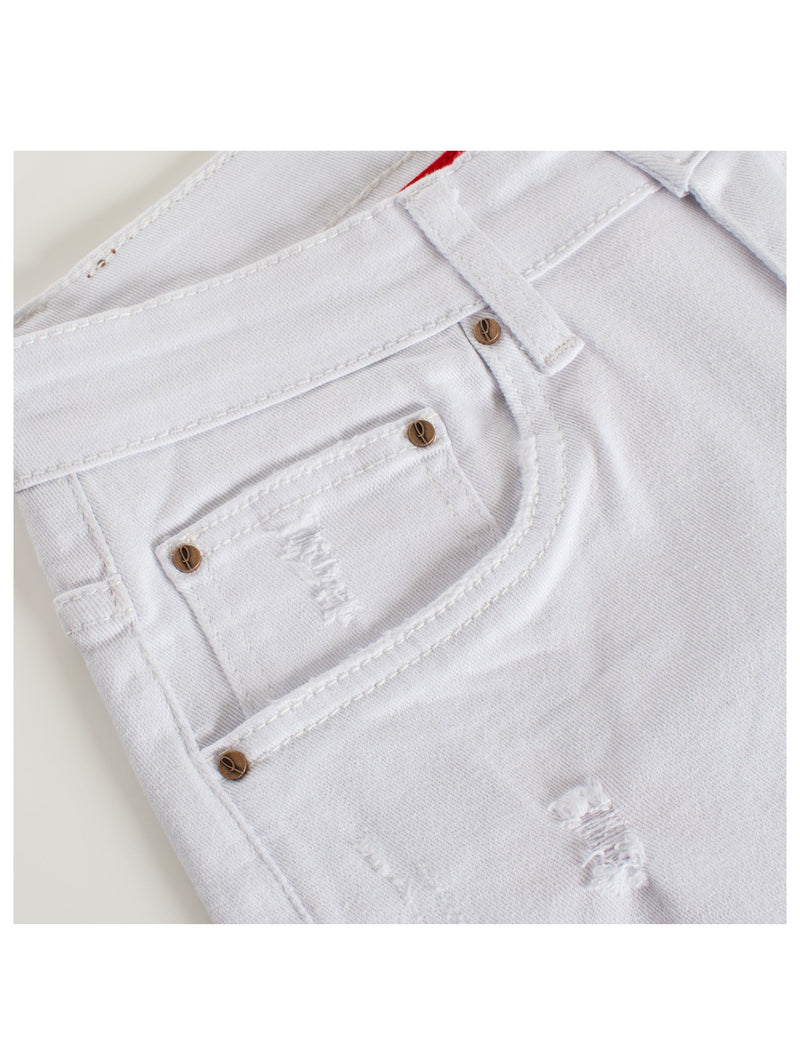 PX Jean with Python snake skin knee Patch