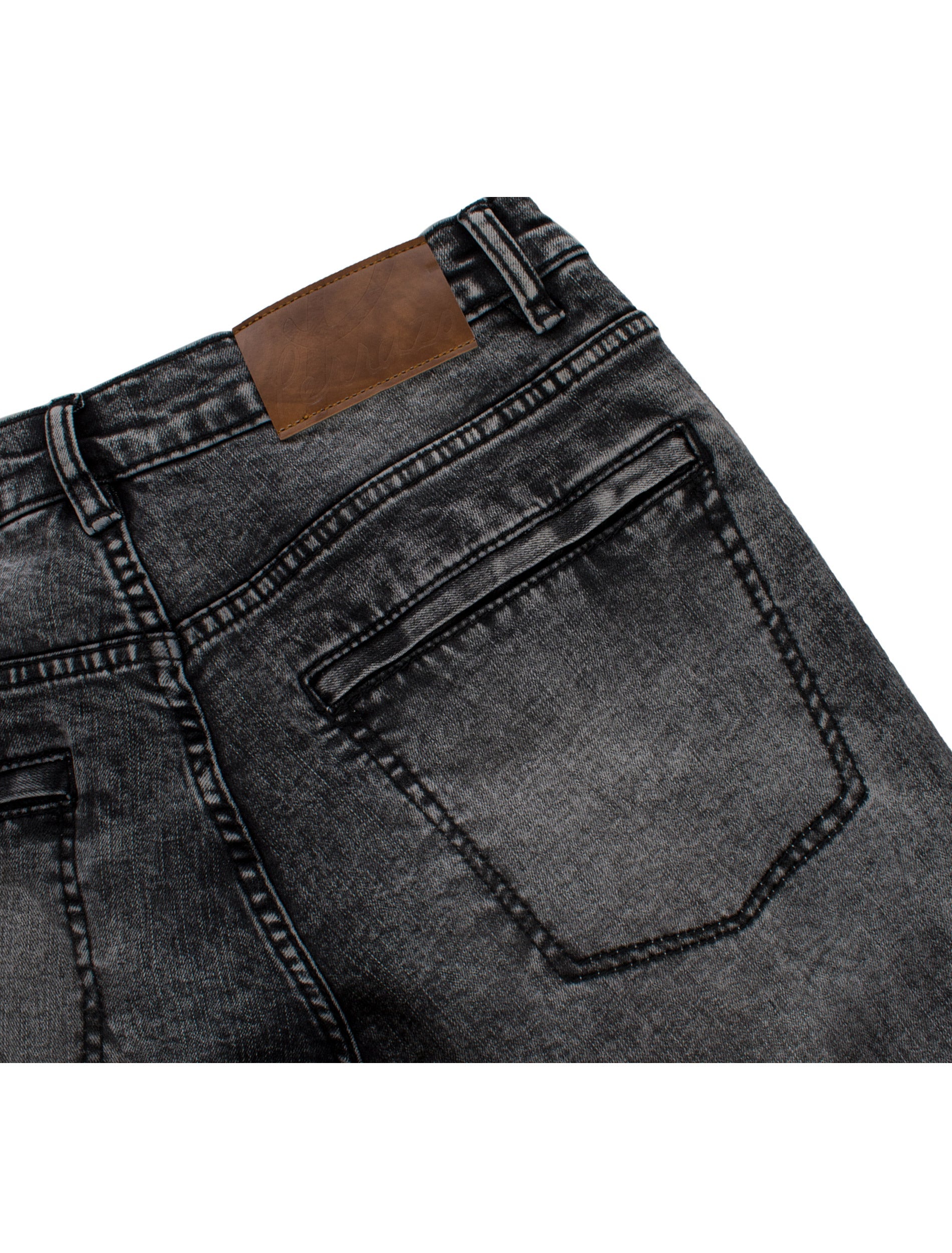 Moto Jean in distressed Black