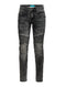 Moto Jean in distressed Black