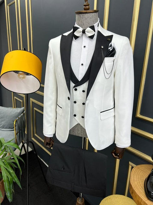 Leon White Tuxedo Suit