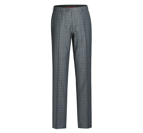 293-5 Men's Two Piece Classic Fit Windowpane Check Dress Suit
