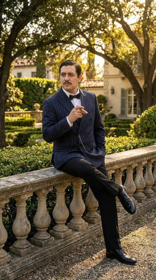 Men’s Black Pinstripe Blazer Gomez Addams Inspired Jacket – Vintage Double Breasted Formal Blazer, Classic Party Costume Wear, Elegant Evening