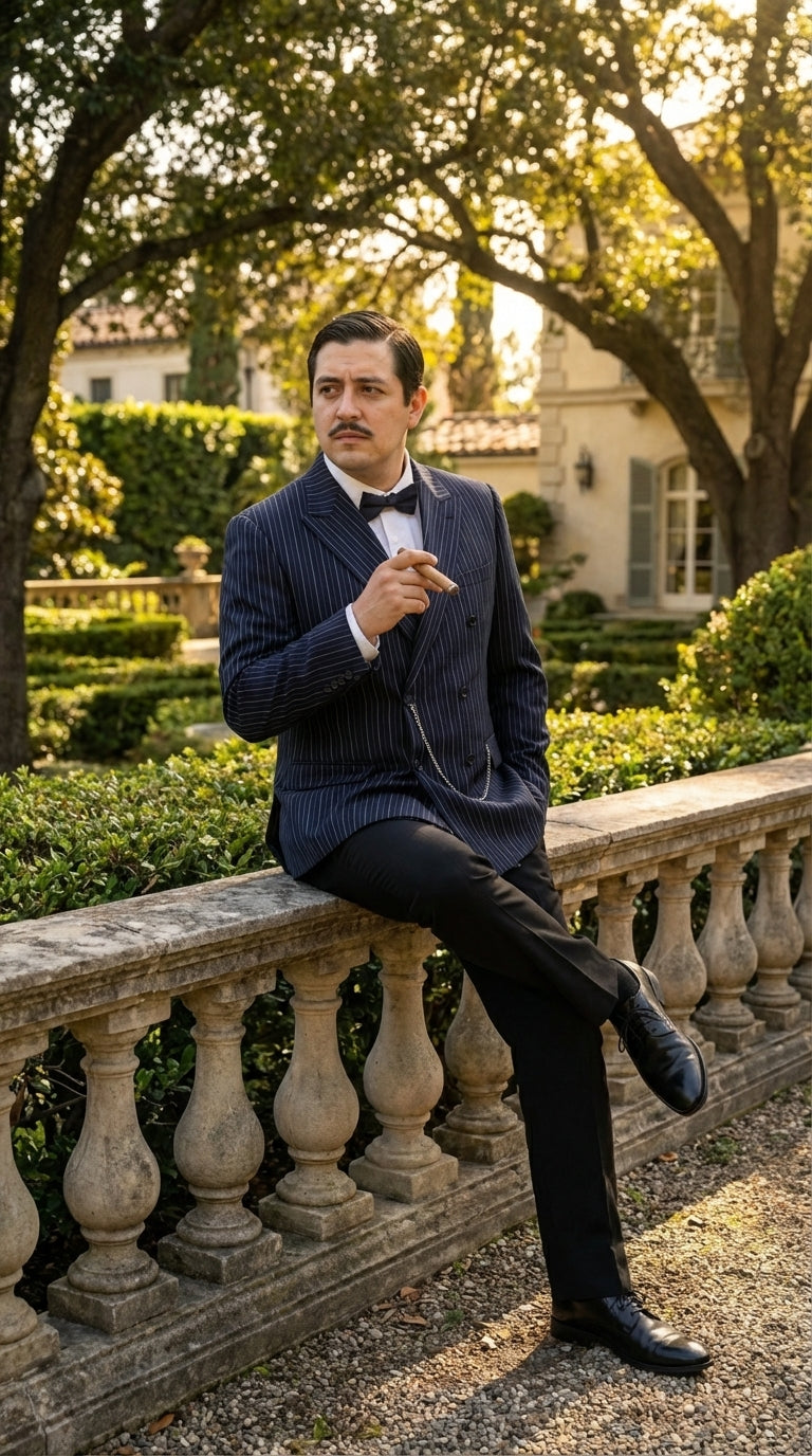 Men’s Black Pinstripe Blazer Gomez Addams Inspired Jacket – Vintage Double Breasted Formal Blazer, Classic Party Costume Wear, Elegant Evening