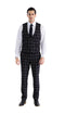 Mens Plaid Suit - Black Windowpane Suit - 1920 Suits