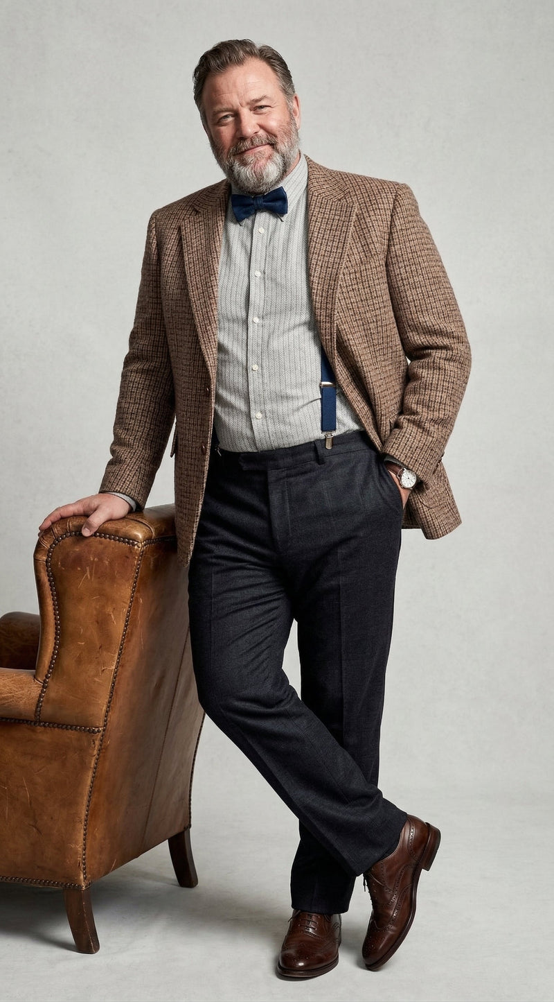 Men’s Brown Tweed Blazer Matt Smith Inspired Jacket – Classic Vintage Style Casual Formal Blazer, Smart Office Party Wear