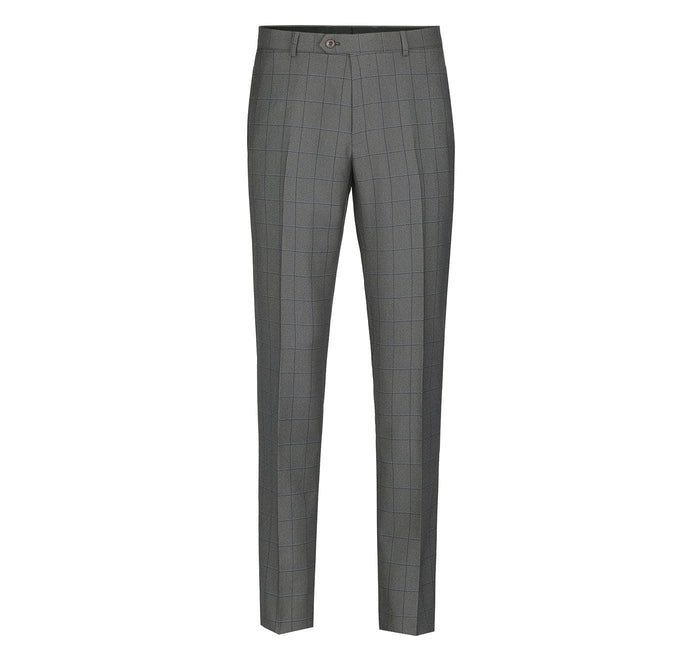 292-2 Men's Two Piece Classic Fit Windowpane Check Dress Suit
