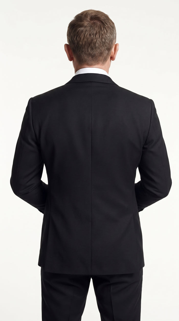 Men’s James Bond Style Black Dinner Jacket Blazer – Classic Formal Tuxedo Evening Wear