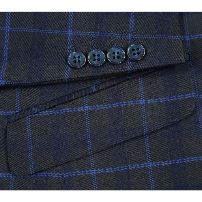 293-27 Men's Classic Fit Checked Suits
