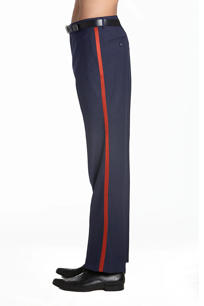 Mens Dress Tuxedos Pants in Color Flat Front No Pleat