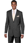 "Modern Fit Men's Business Suit - 2 Button Brown Pinstripe"