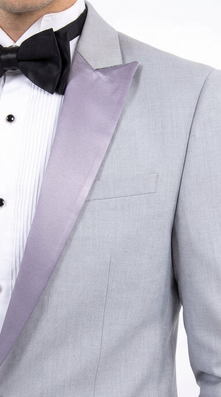 Men’s Classic Black Dinner Jacket – Satin Peak Lapel Formal Tuxedo Blazer (Copy)