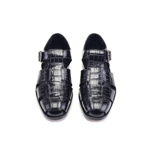 P00030- 8092 Close toe sandal- Black