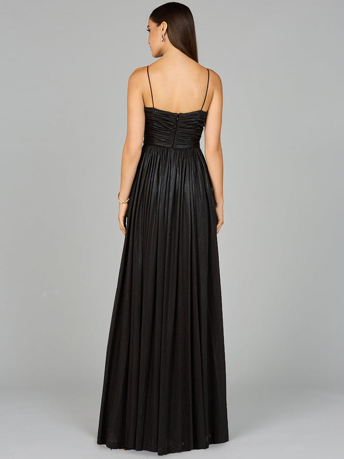Lara 8120 High Slit Metallic Jersey Wedding guest Dress