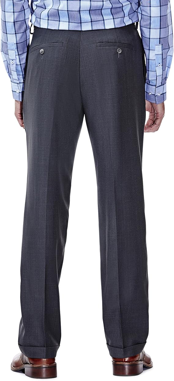 Mens E-Clo Repreve Classic Fit Pleat Front Dress Pant with Hidden Expandable Waistband