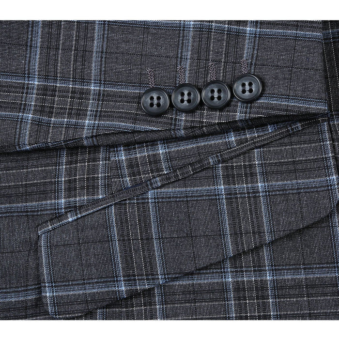 293-28 Men's Slim Fit Checked Suits