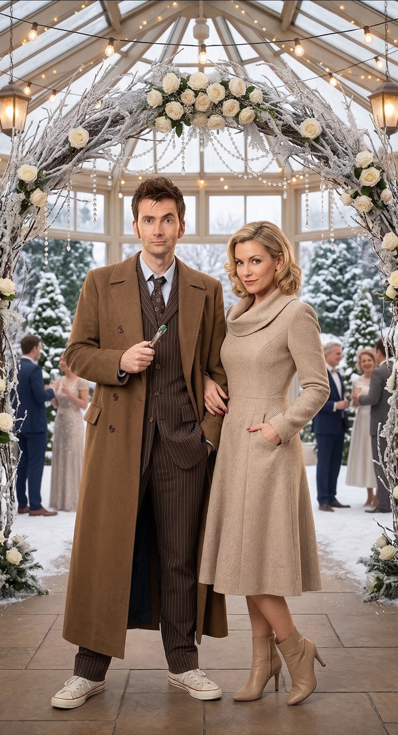 Men's Brown Cotton Trench Coat Doctor Who 10th Doctor Inspired