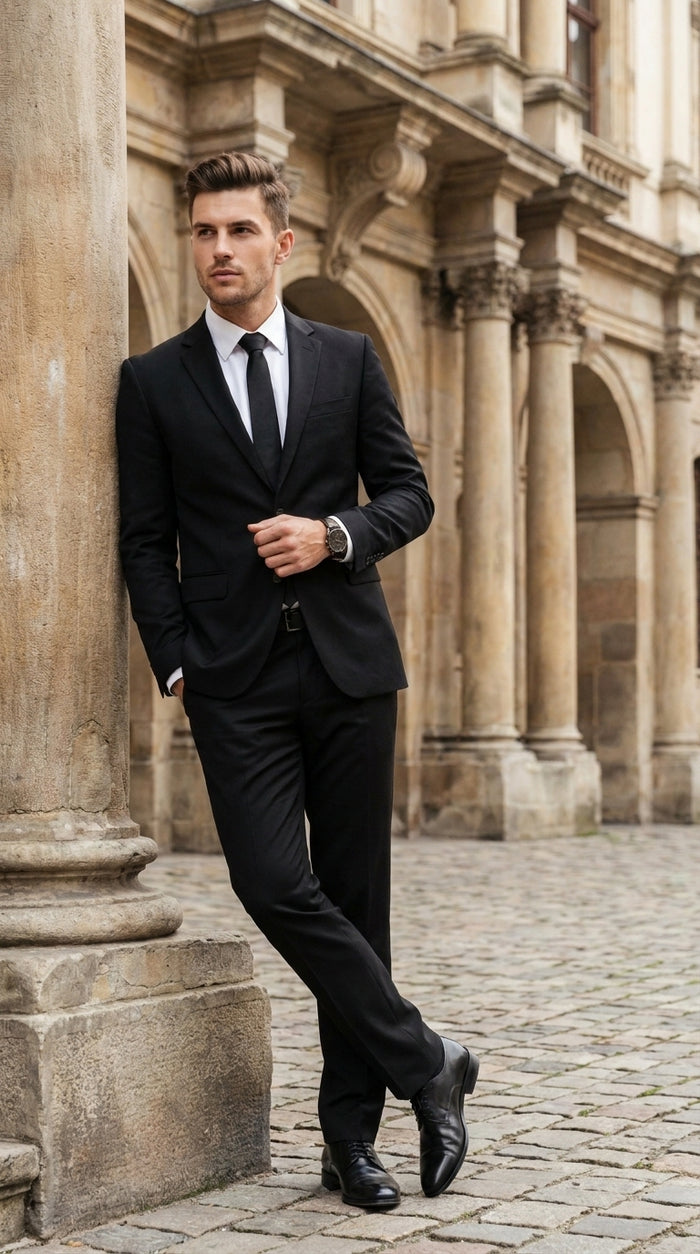 Men’s Black Men in Black Inspired Suit – Classic 2 Button Agent Style Formal Suit