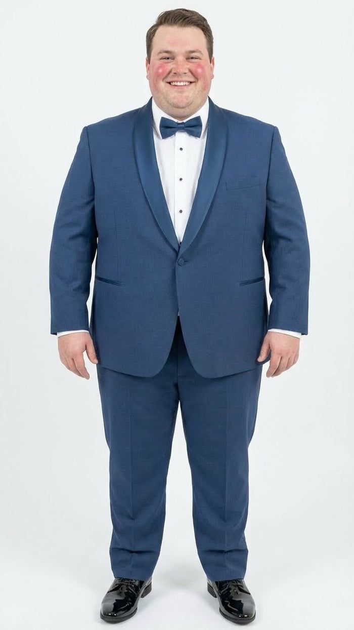 Men’s Indigo Sapphire Royal Blue Suit Set – Classic Formal Wedding, Prom & Dinner Jacket, Light Blue Cobalt Color