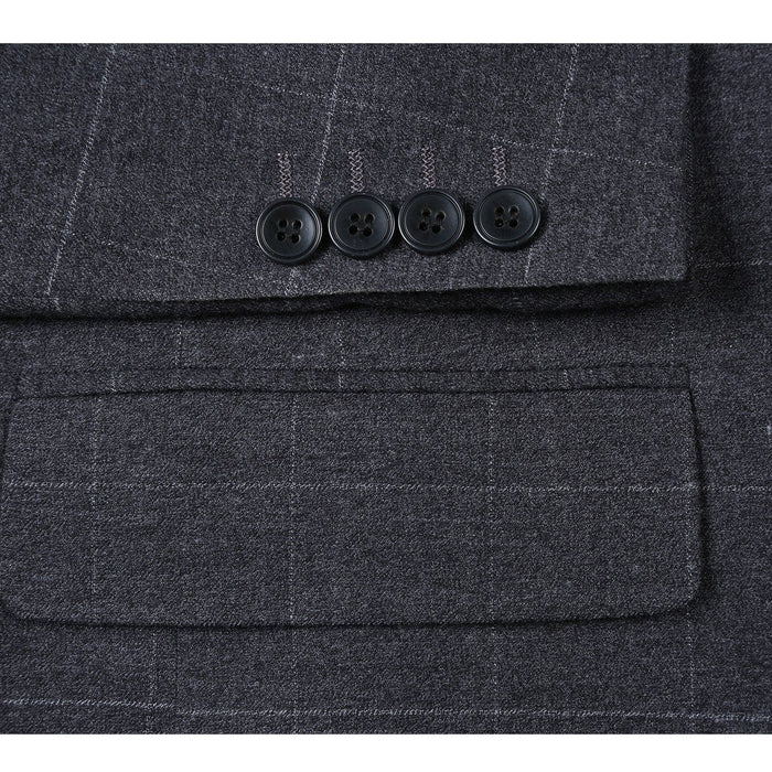 293-31 Men's Slim Fit Checked Suits