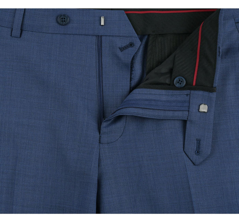557-1 Men's 2-Piece Slim Fit Single Breasted Wool Suit