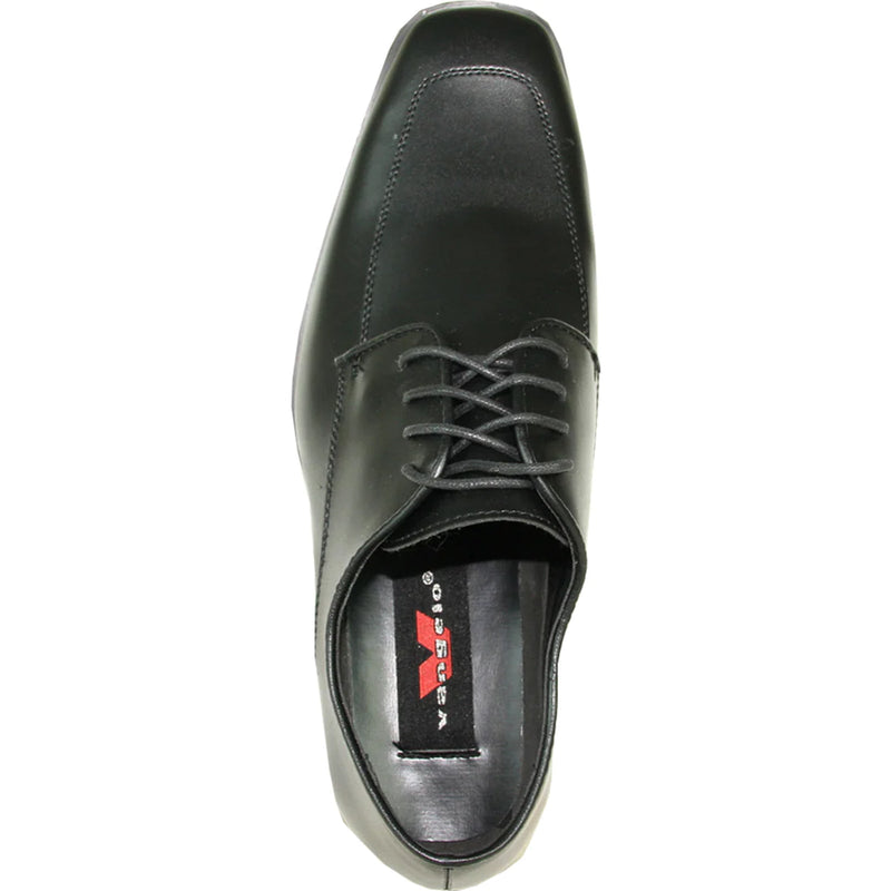 Bravo Mens Classic Moc Toe Tuxedo Prom Shoe in Black