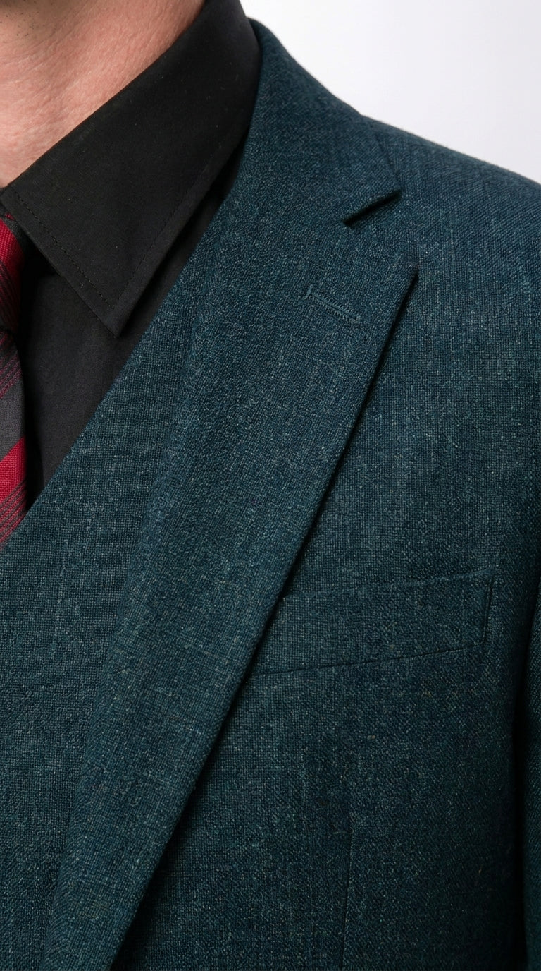 Men’s Teal Green 3 Piece Suit – Modern Two Button Suit with Matching Vest & Pants