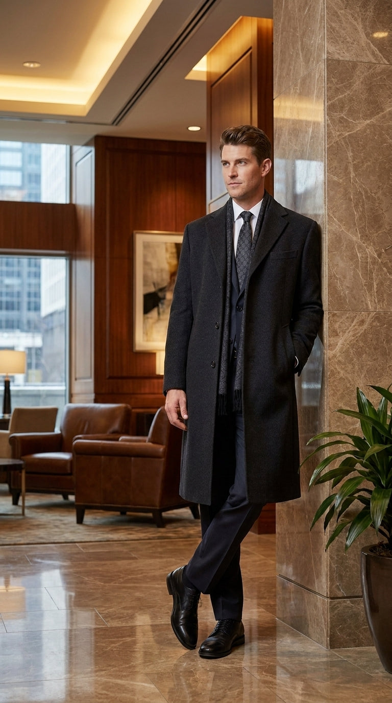 Men’s Black Long Overcoat – Daredevil Born Again Wilson Fisk Inspired Classic Kingpin Coat