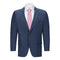 Men's Blue Plaid Portly Fit Suit Separate Jacket – Classic Wool Blend Blazer