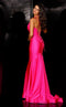 Jessica Angel JA946 Spaghetti Strap Mermaid Lace-Up Back Court Train Jersey Dress