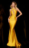 Jessica Angel JA951 One-Shoulder Fitted Cutout Ruched Court Train Jersey Dress