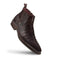 Mezlan Blackmore men's boot in brown crocodile leather. Plain toe, slightly pointed shape, and low heel. 
