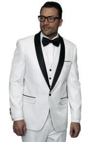 White and Black Tuxedo - AlbertoNardoniStore