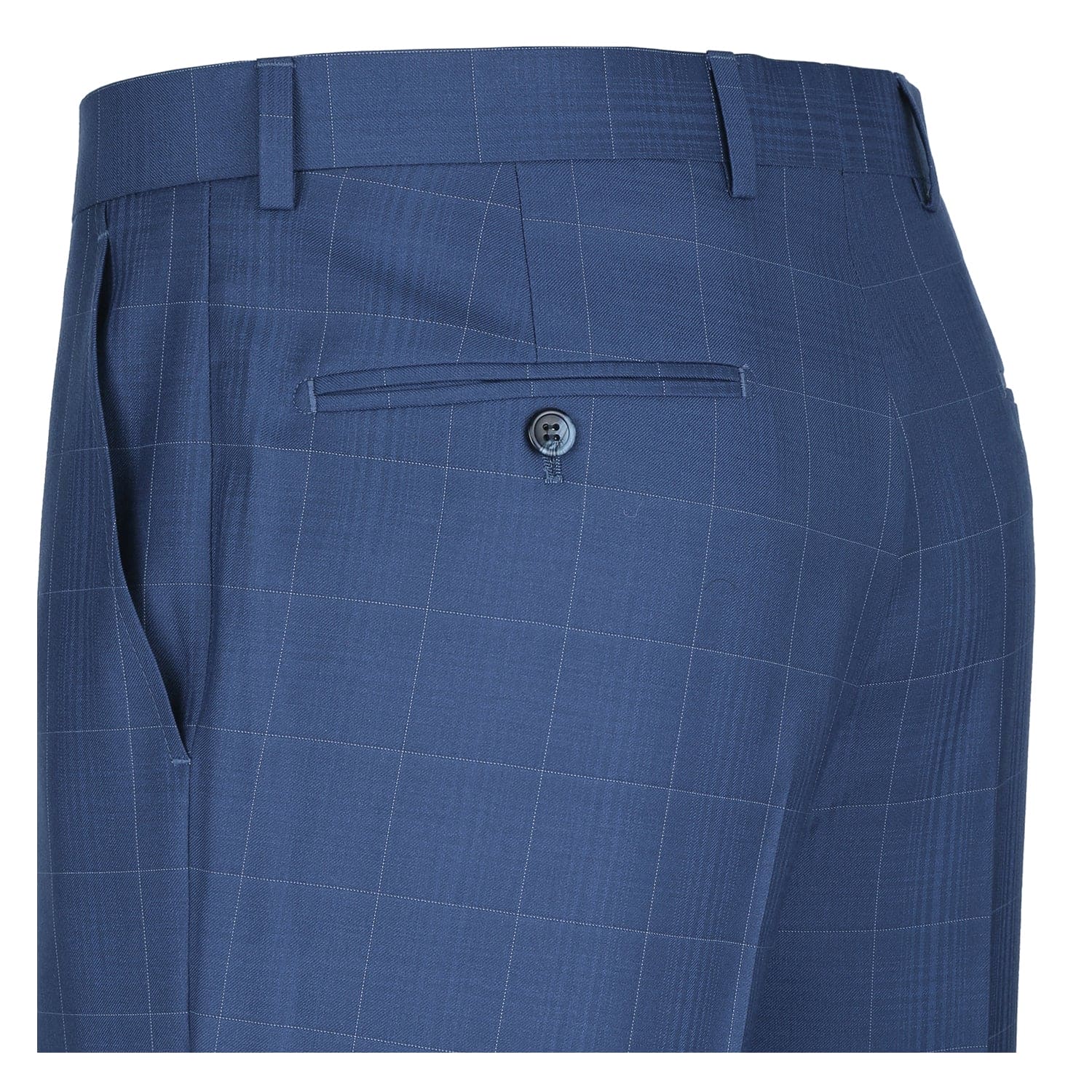 291-20 Men's Slim Fit 2-Piece Single Breasted Check Dress Suit
