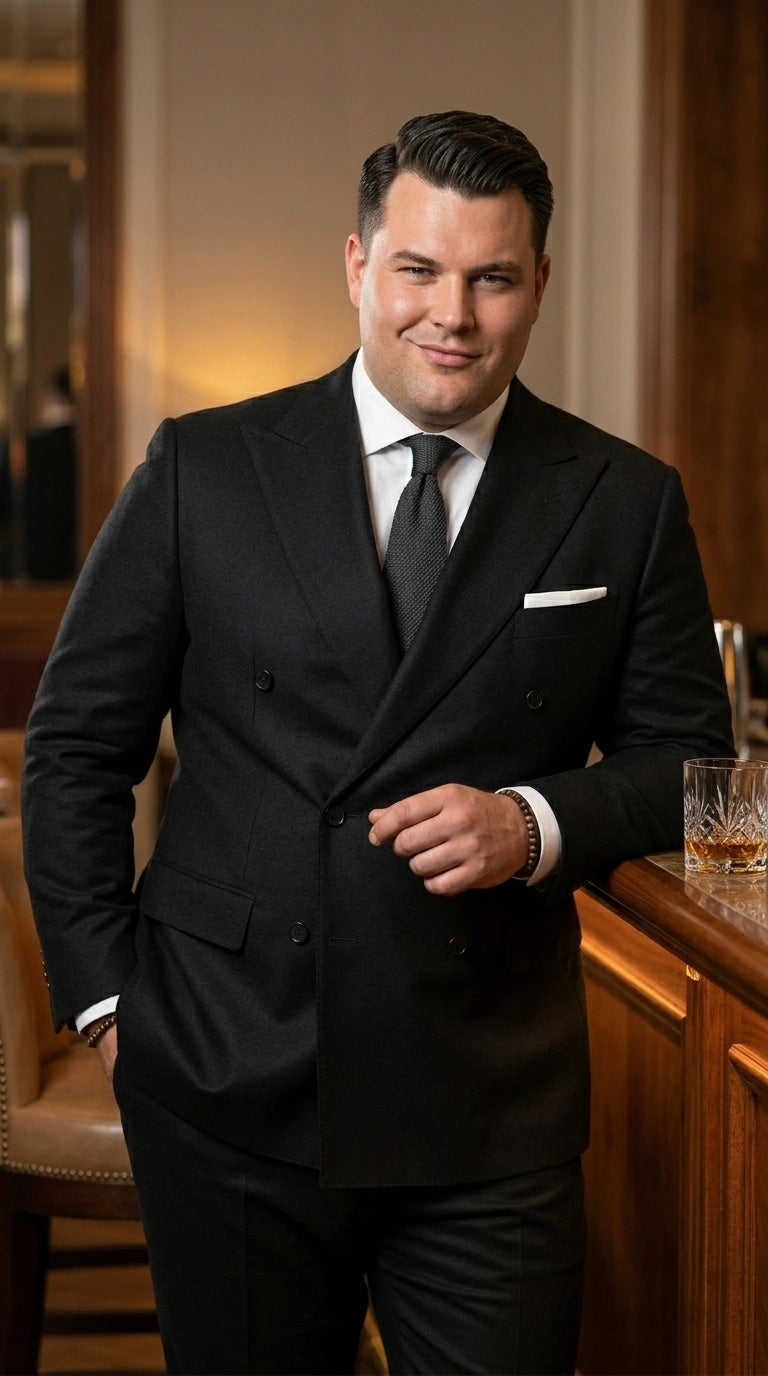 Men’s Black Double Breasted Blazer, Formal Wedding Business Casual Sport Coat Jacket