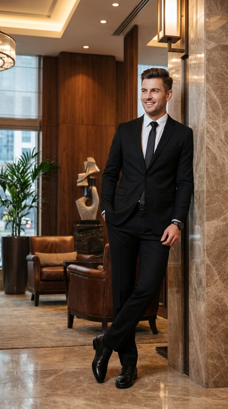 Men’s Black Men in Black Inspired Suit – Classic 2 Button Agent Style Formal Suit