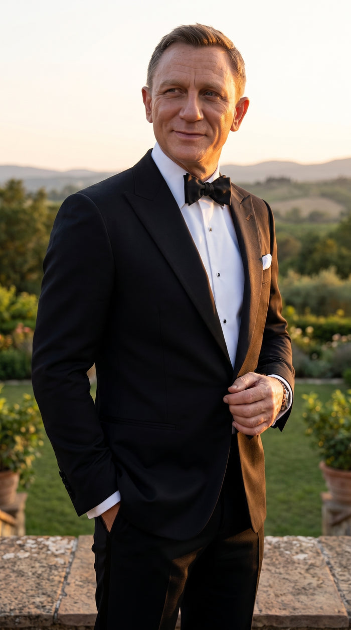 Men’s James Bond Style Black Dinner Jacket Blazer – Classic Formal Tuxedo Evening Wear