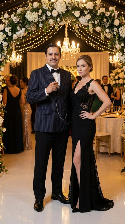 Men’s Black Pinstripe Blazer Gomez Addams Inspired Jacket – Vintage Double Breasted Formal Blazer, Classic Party Costume Wear, Elegant Evening