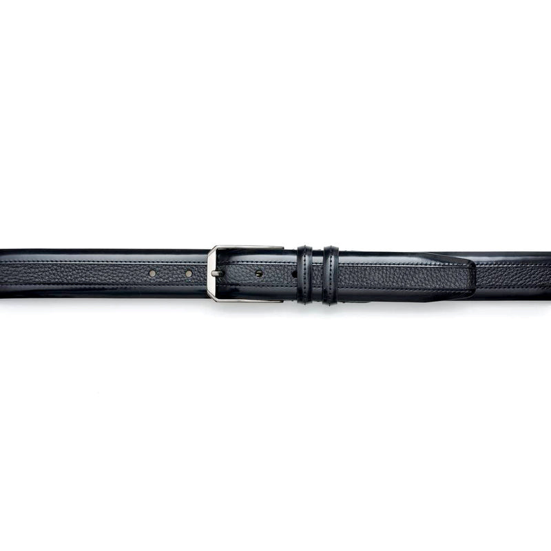 Mezlan Leather & Deerskin Belt - Luxury Italian Crafted