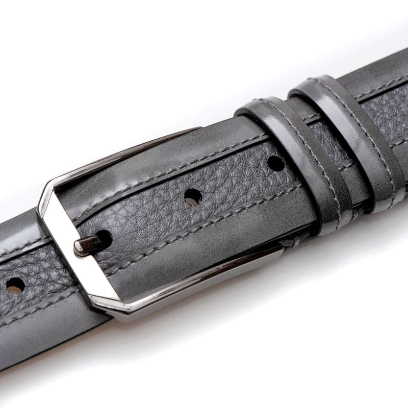 Mezlan Leather & Deerskin Belt - Luxury Italian Crafted