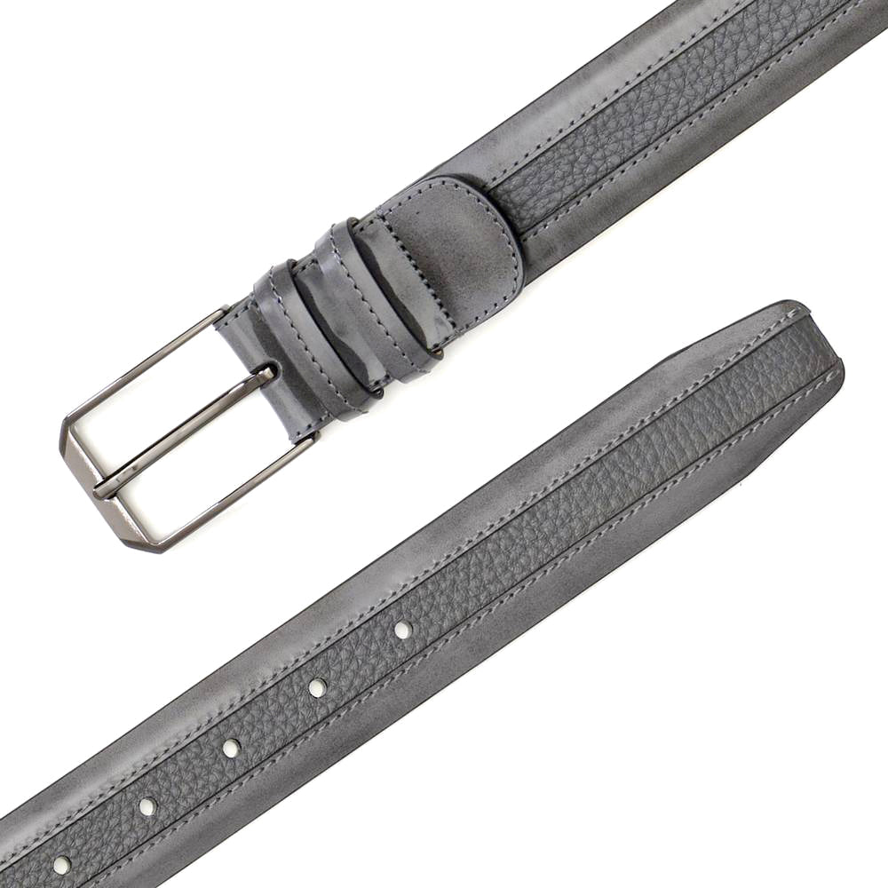 Mezlan Leather & Deerskin Belt - Luxury Italian Crafted