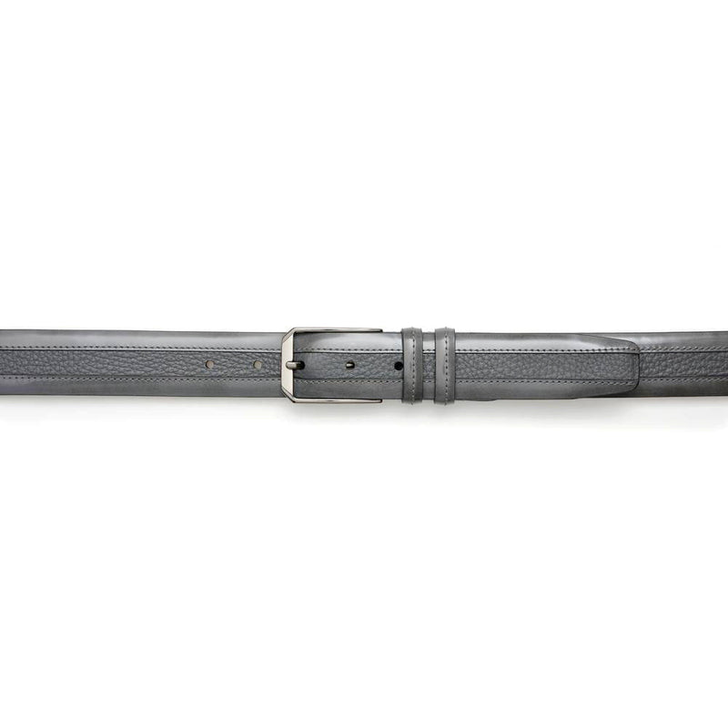 Mezlan Leather & Deerskin Belt - Luxury Italian Crafted