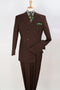 Apollo King "Brown Double Breasted Men's Fashion Suit - Three Quarter Length"