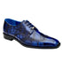 Men's Belvedere Santo American Alligator Wingtip Dress Shoe In Antique Blue